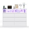 Dresser for Bedroom with 6 Drawers, Modern Chest Featuring  and Charging Station, Spacious Storage Cabinet - 4 of 4