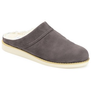 Journee Collection Womens Sabine Slip On Mules Almond Toe Slippers Charcoal 6 - 1 of 4