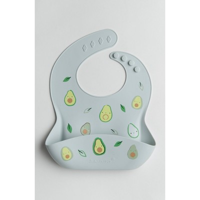 Loulou Lollipop Silicone Printed Bib - Avocado