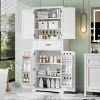 Tall Bathroom Storage Cabinet, Bathroom Cabinets Modern With Multi-Functional Storage Space, Bathroom Storage Cabinets Floor Standing-Cuddlewood - 3 of 4