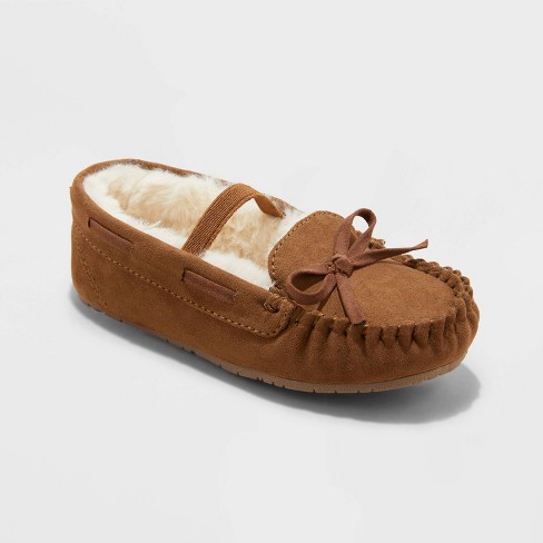 Toddler Girls Celina Moccasin Slippers Cat Jack Tan 5 Target