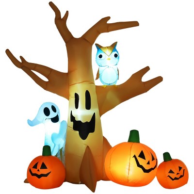 Syemin Inflatable Holiday Decorations 7.5' Tall Halloween Inflatables Outdoor Decor Haunted Tree Halloween Decor Outdoor, Multicolored, 83"*40"*90"