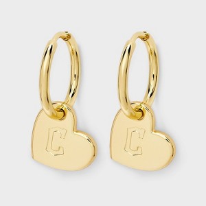 Bijoux Sport by Luv Aj MLB Gold Logo Heart Hoop Earrings - 1 of 3