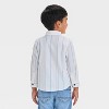 Toddler Boys' Long Sleeve Vertical Striped Woven T-Shirt - Cat & Jack™ Almond - 2 of 3