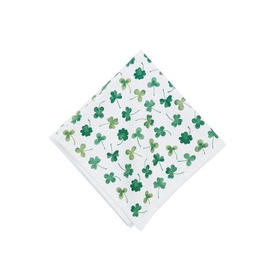 C&F Home Clover Napkin Set Of 6 Shamrock Pattern St. Patrick's Day Cotton Machine Washable