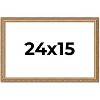 PosterPalooza | 24x15 Wood Antique Frame with UV Acrylic, 4 Finishes: Bronze, Gold, Silver, and Black - 2 of 4