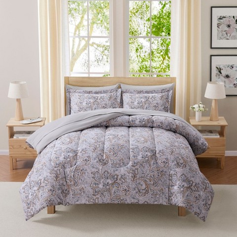 Sweet Home Collections 5pc Watercolor Paisley Bed-in-A-Bag Printed Comforter Set - Twin