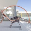 Costway Folding Recliner Zero Gravity Lounge Chair W/ Shade Canopy Cup Holder Brown - image 2 of 4