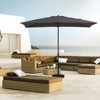 Hyleory 10FT Market Umbrella for All Seasons, 6 Iron Core Ribs, Size: 120" x 96" - 3 of 4