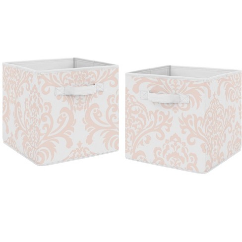 Sweet Jojo Designs Vintage Floral Collection Foldable Fabric Storage Bins - Set of 2