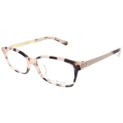 Kate Spade Low Bridge Fit  S14 Womens Rectangle Eyeglasses Pink Havan 53mm