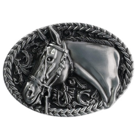 Western Gold Silver Buckle Rodeo Cowboy Cowboy 2'' Horse Shoe Texas USA  Seller