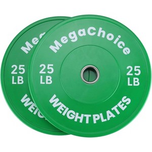 Rubber Bumper Weight Plates 10-55 Lbs Pairs, 2-Inch Rubber Bumper Plates Sets for Home Gym Workout - 1 of 4