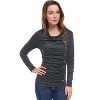 Allegra K Women's Cowl Neck Long Sleeves Buttons Decor Solid Ruched Top - 2 of 4