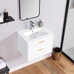 KTMBDW 24 Inch Bathroom Vanity with Sink Combo,Floating Bathroom Vanity with 2 Drawers & Metal Handle, Wall Mount Storage Cabinet for Small Space - 1 of 4