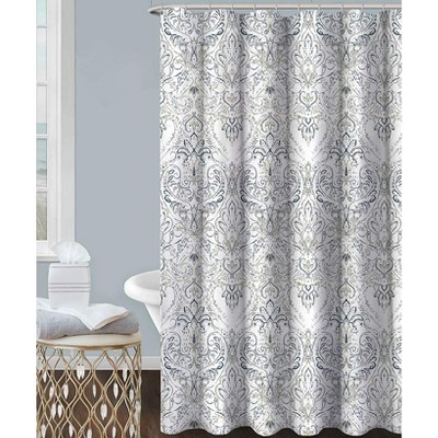 The Lakeside Collection Cotton Duck Medallion Shower Curtain