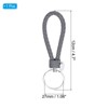 Unique Bargains Braided PU Leather Keychain with Stainless Steel Key Ring - 2 of 3