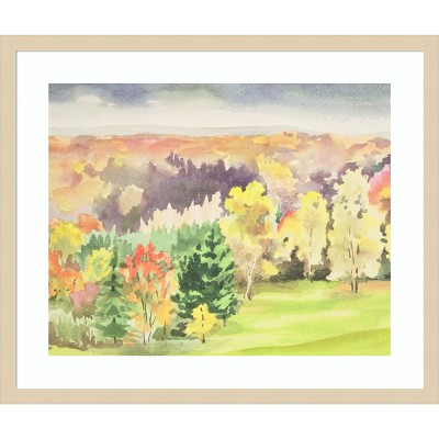 Amanti Art Autumn Beauty in Belgium by Izabella Godlewska de Aranda Wood Framed Wall Art Print 25 in. x 21 in.