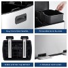 Stainless Steel Trash Can, Dual Compartment Step-On, 16 Gallon Kitchen & Office Garbage Bin, Foldable, Brushed Finish - 3 of 4