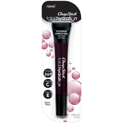 Chapstick Total Hydration Tinted Lip Oil - Sheer Plum - 0.12oz