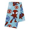 NoJo Marvel Spidey Light Blue, Red and White Super Soft Plush Toddler Blanket - 2 of 4