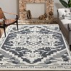 Washable Runner Rug Non Slip Vintage Floral Medallion Distressed Low Pile Carpet for Kitchen Laundry Entryway - 4 of 4