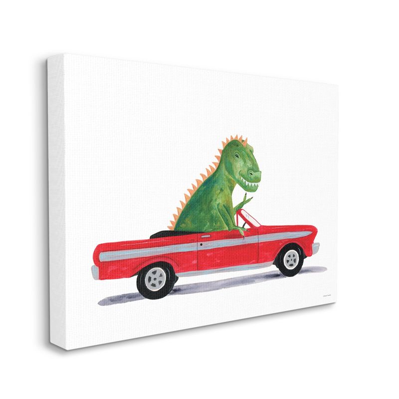 Stupell Industries Dinosaur Monster Sports Car Gallery Wrapped Canvas Wall Art, 4 of 5