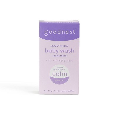 Image of Goodnest 3-in-1 Wash, Shampoo and Soak Tablet Refills - Calm Lavender - 12oz