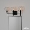Hunter Fan Xidane with Clear Glass 3-Light Bathroom Vanity Wall Light Fixture Matte Black - 2 of 4