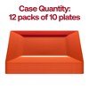 Smarty Had A Party 9.5" Burnt Orange Square Plastic Dinner Plates - 120 pcs - 4 of 4