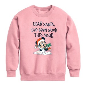 Boys' - Disney - Ive Been Good Graphic Long Sleeve Fleece Sweatshirt - 1 of 3