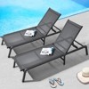 VEVOR Chaise Lounge Chairs Outdoor, Aluminum Patio Lounge Chairs with Adjustable 5-Position, Folding Pool Lounge Chairs - 2 of 4
