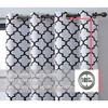 HLC.ME Lattice Print Design Curtains Light Reducing Insulating Grommet Window Treatments Curtains - Set of 2 - 2 of 4