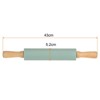 Unique Bargains Silicone Smooth Wooden Handle Non-Stick Kitchen Rolling Pin - 2 of 4