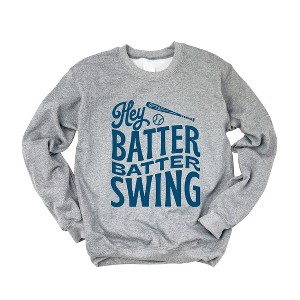 Simply Sage Market Women's Graphic Sweatshirt Hey Batter Batter Wavy - 1 of 4