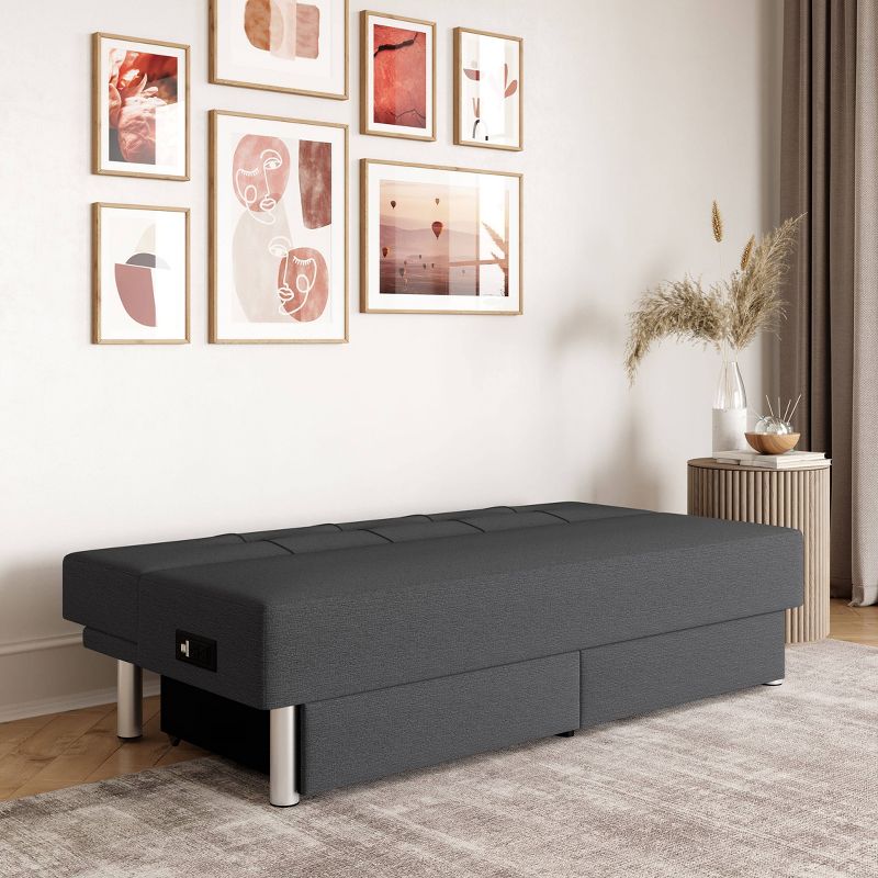 Wilton Dream Convertible Futon Sofa Bed Charcoal - Serta, 4 of 14