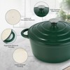 SEVOBAL Pots and Pans Dutch Oven Pot Non Stick Enameled Cast Iron Dutch Oven Heavy-Duty Oven Safe Ceramic Cookware Up, Green, 13.39"*11.81"*6.3" - 3 of 4