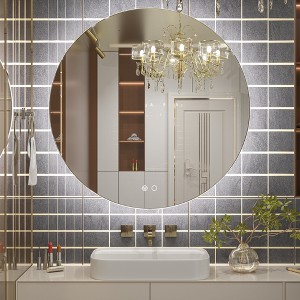 Keonjinn LED Backlit Bathroom Vanity Wall Mirror, 3 Color Temperatures Dimmable, Anti-Fog - 1 of 4