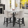 5 Piece Dining Table Set with 4 Upholstered Chairs, Dining Set Modern Table and Chair Set, White+Black-ModernLuxe - 2 of 4