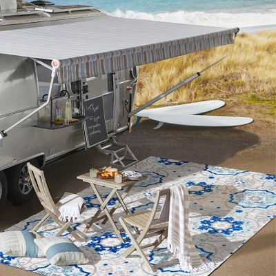 Mediterranean Medallion Easy-Care Synthetic Area Rug