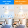 23 inch Low Profile Ceiling Fans with Lights and Remote 3 Reversible ABS Blades 6 Speeds Ceiling Fan for Bedroom Kids Room Dining Room - 2 of 4