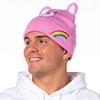 Care Bears Embroidered Face and Belly Badges Cuff Knit Beanie - 4 of 4