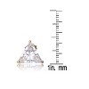 Guili Sterling Silver Triangle Stud Earrings with Clear Cubic Zirconia – A Sleek and Modern Jewelry Piece for a Trendy Yet Timeless Fashion Accent - 2 of 3