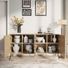 ORRD 63" Modern Sideboard with 5 Legs & 4 Adjustable Shelves, Buffet Cabinet for Dining Room, Entryway or Living Room（Black） - 4 of 4