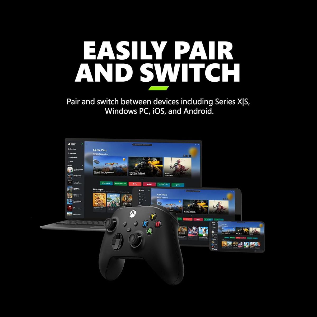 Factory Refurbished XBox Series S/X Wireless Controller works with XBox, Windows, Android, iOS, FireTV, Smart TVs, VR Headsets - thumbnail 5