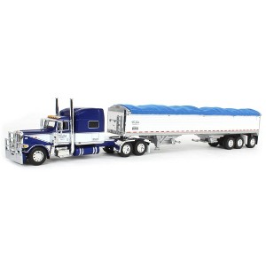 First Gear DCP 1/64 Peterbilt 389 Mid Roof Sleeper with Wilson Pacesetter 50ft Tri-Axle Grain Trailer, Commemorative Shupe Trucking 60-2023 - 1 of 4