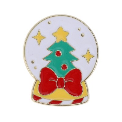 Unique Bargains Christmas Brooches Alloy Dripping Wax White 0.98"x1.18" 1 Pc