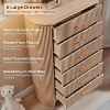 Fluted Dresser for Bedroom, Chest of Drawers with Gold Handles, Curved Profile, Wood Storage Dressers Organizer for Bedroom, Living Room - 2 of 4