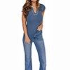 Women's Retro Vibe Ribbed Top - Hem & Thread - 4 of 4