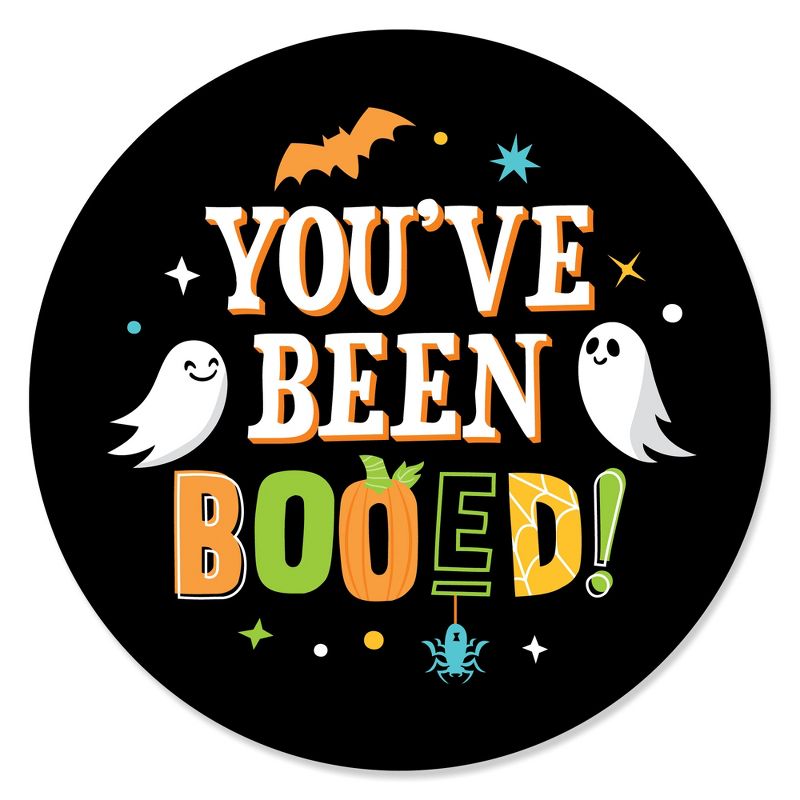 Big Dot of Happiness You've Been Booed - Ghost Halloween Party Circle Sticker Labels - 24 Count, 1 of 5